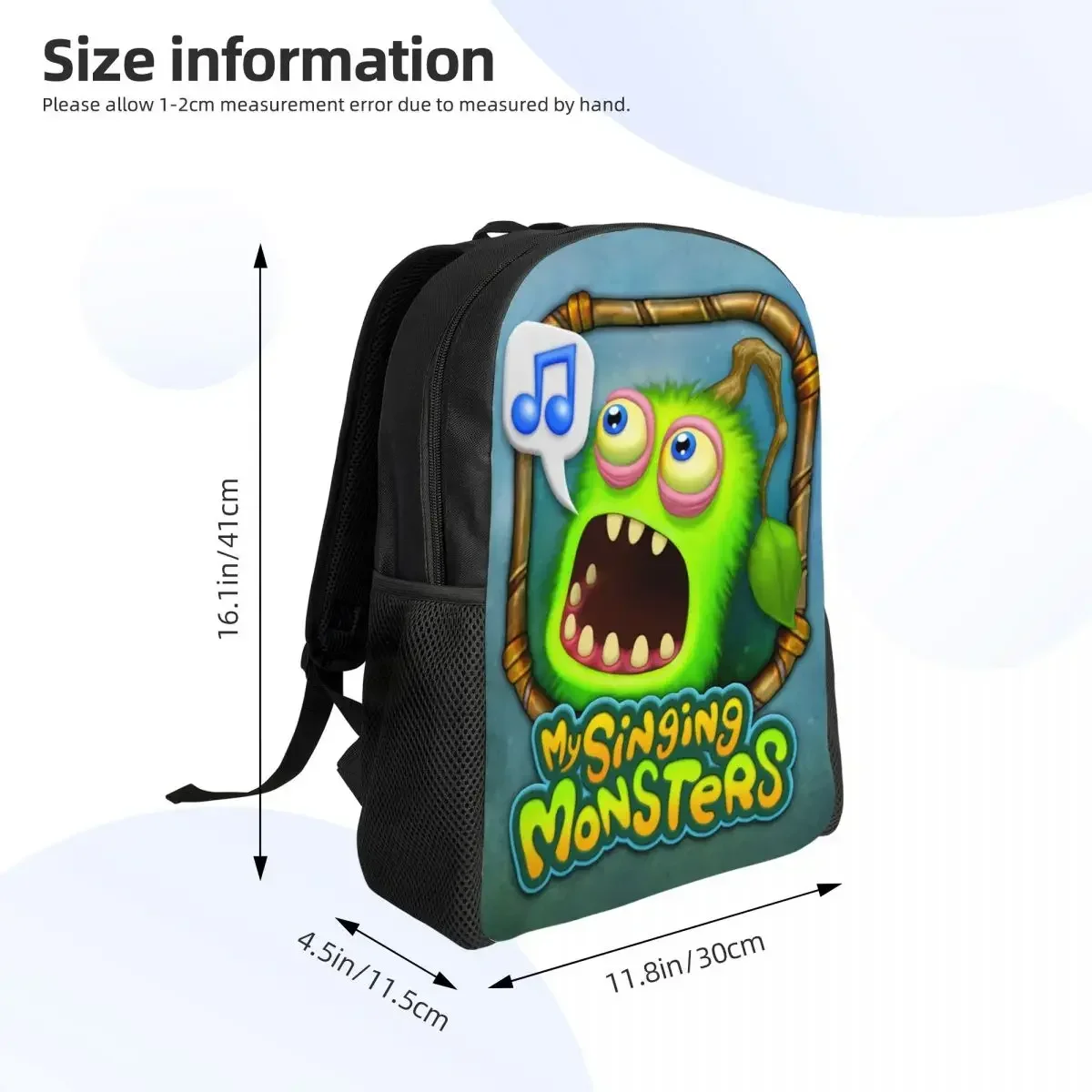 Custom My Singing Monsters Backpack for Men Women Waterproof College School Cartoon Anime Game Bag Printing Bookbags