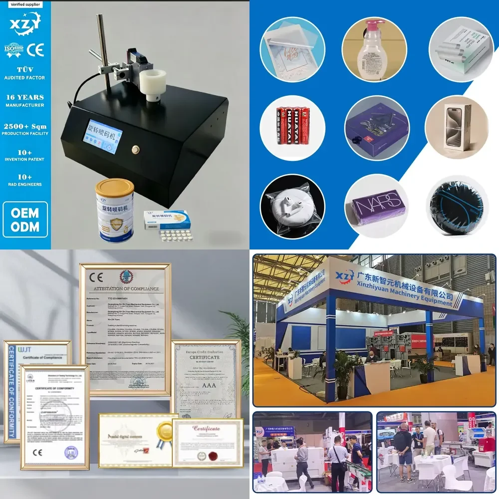 Factory Price Rotary Inkjet Printer for Food Packaging Bag Bottle Carton Box Date Coding