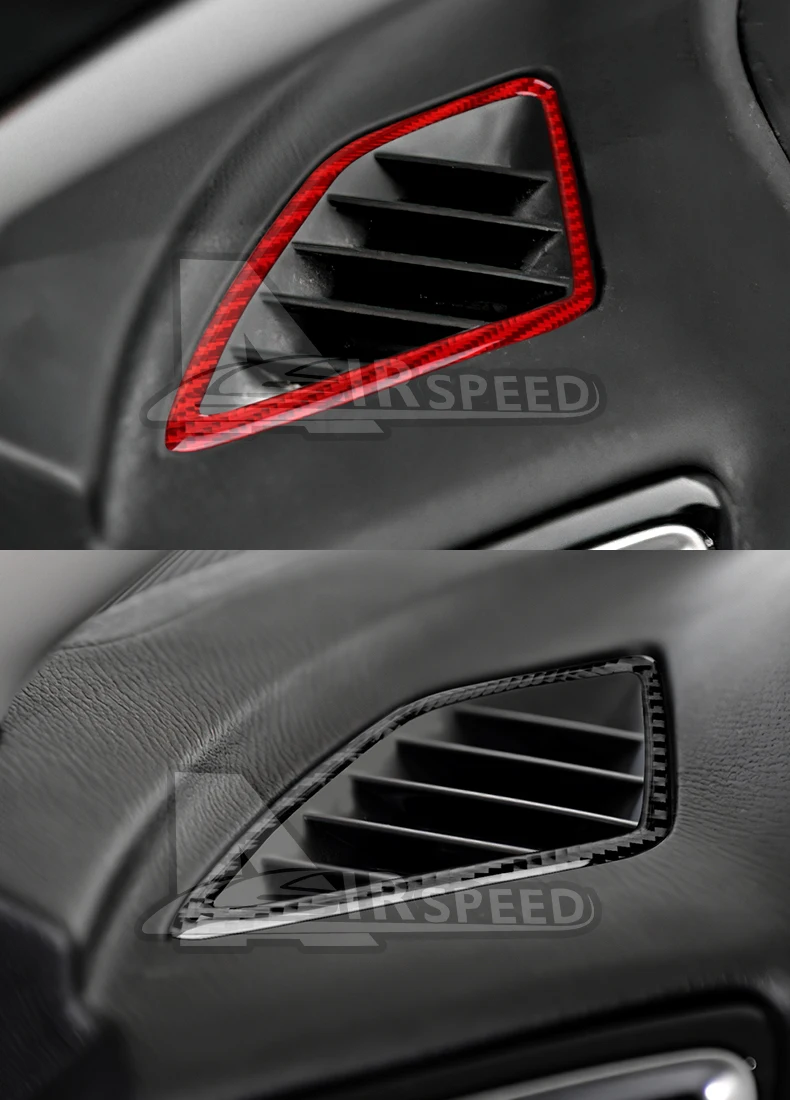 Real Carbon Fiber Für Mazda 3 Axela 2014 2015 2016 2017 2018 LHD RHD Auto Dashboard Beide Seite Air Outlet Zubehör Aufkleber – Detail 10