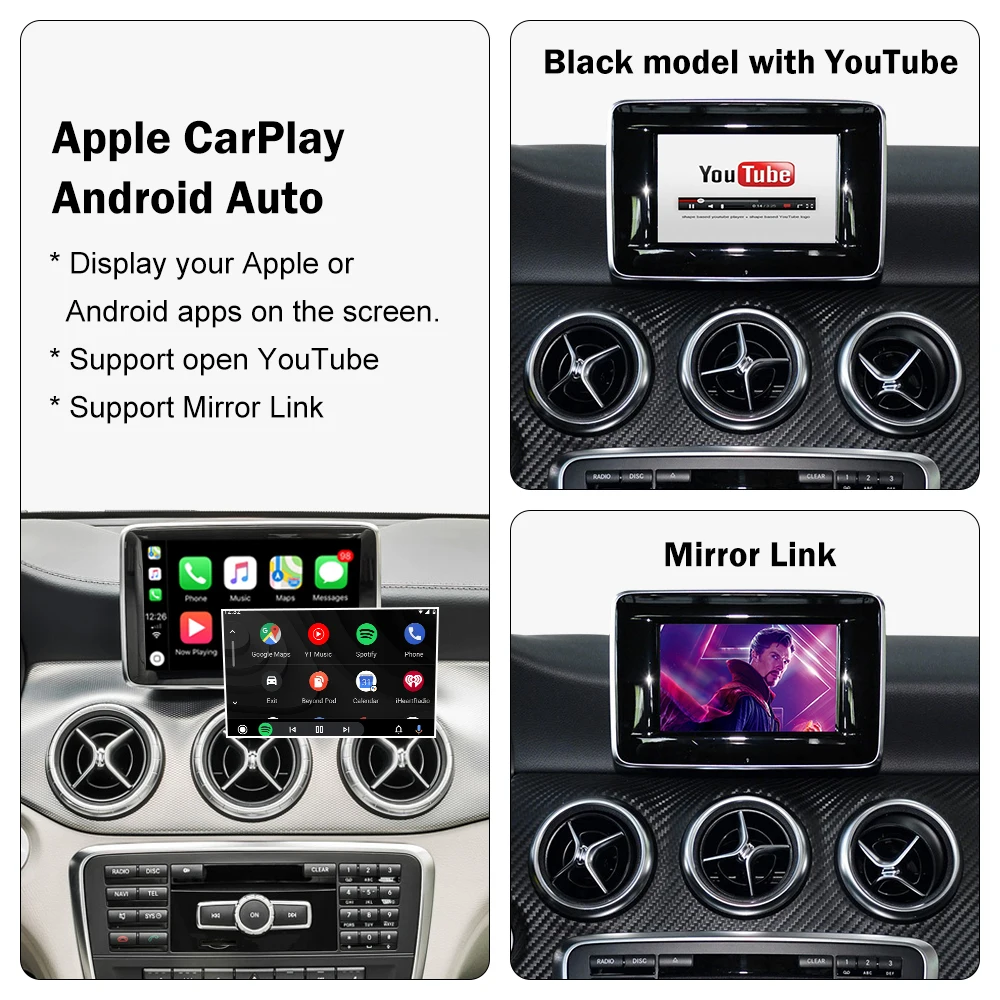 Draadloze Carplay Voor Mercedes Benz Een W176 Gla Cla B Klasse W246 2011-2015 Ntg 4.5/4.7 Spiegel Link Airplay Android Auto Camera