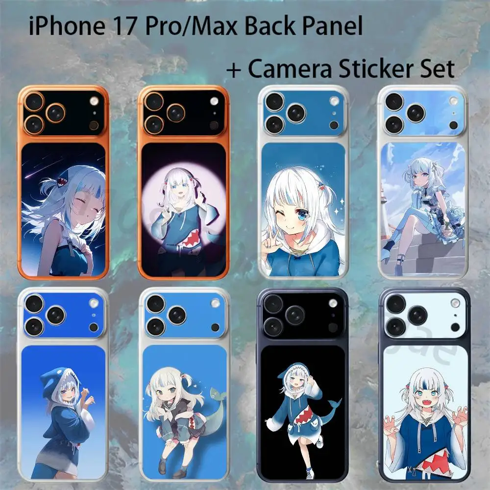 

Singer G-Gawr Gura For iPhone 17Pro/ProMax Battry Back Cover with Camera Decal Skin Rear Protective Sticker Film