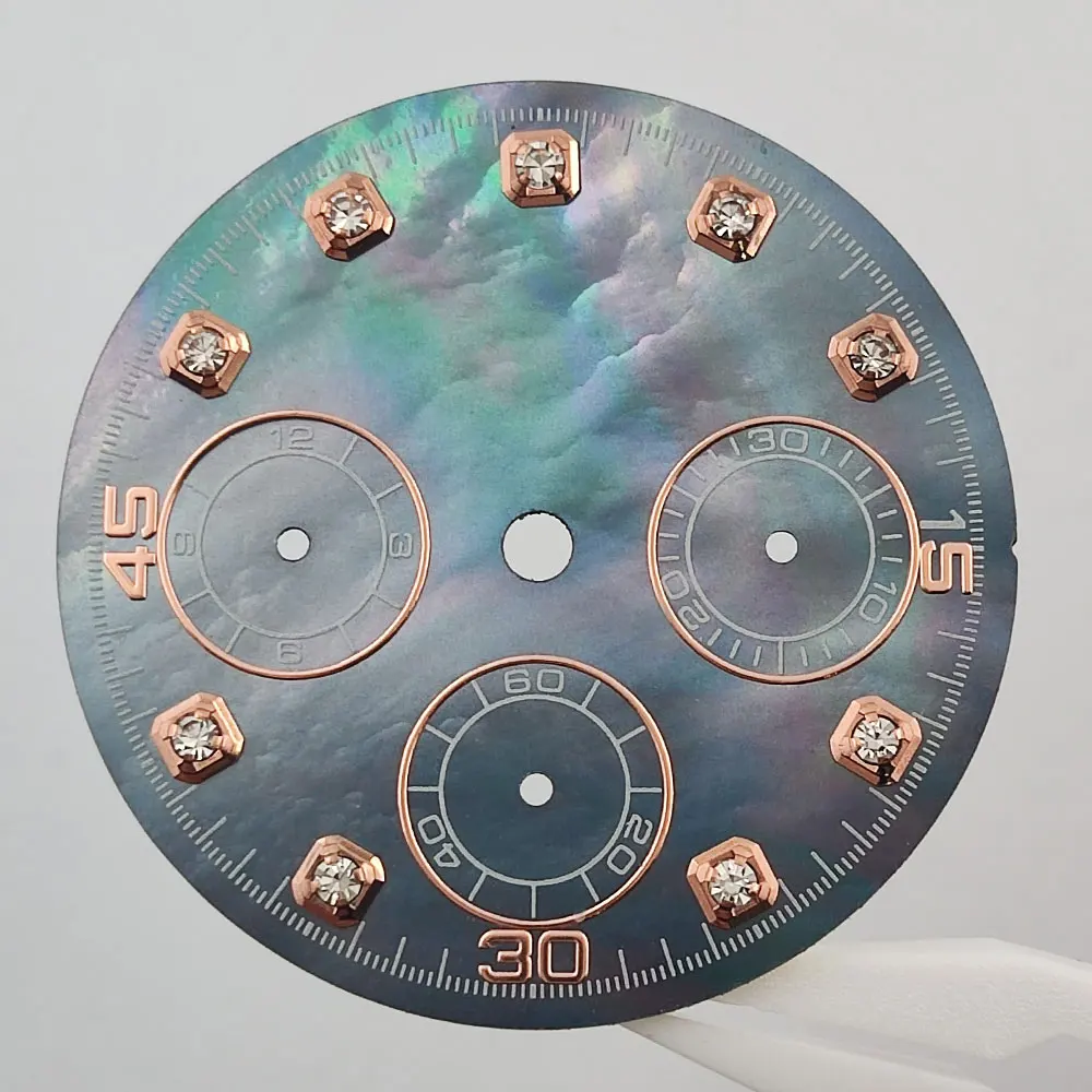 Cadran et aiguilles VK63, cadran à texture réfléchissante, cadran de montre de 29mm adapté au mouvement VK63, accessoires de haute qualité, pièces de rechange de montre