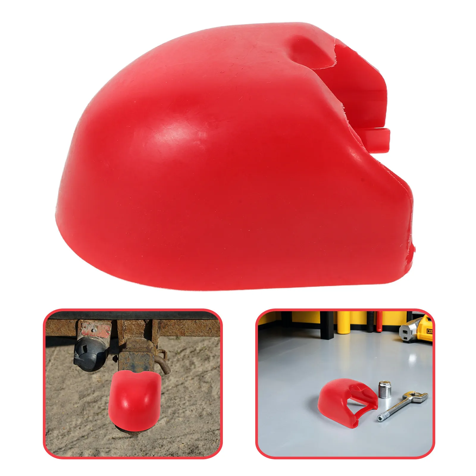 

Trailer Coupling Cover Hitch Ball Protector Bright Red Dustproof Drawbar Ball Cap for Car Caravan Rv Towing Trailer Parts