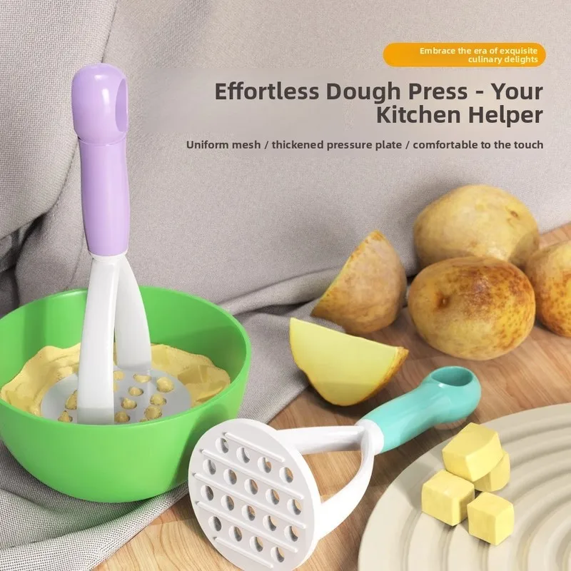 Manual potato masher, baby food maker, kitchen tool for mashing and crushing potatoes and purple sweet potatoes