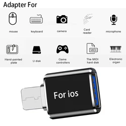 OTG Adapter For iOS Lightning Male to USB 3.0 Adapter Female Fast Charging Type C To Lightning Adaptador For iPhone Macbook