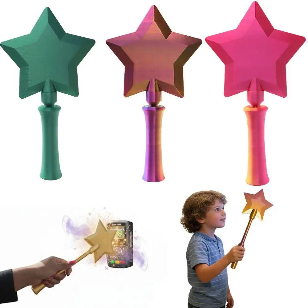 Portable Non-contact Payment Card Holder 3D Printed Star Shape Star Wand Tap To Pay Credit Card Magic Wand Retractable