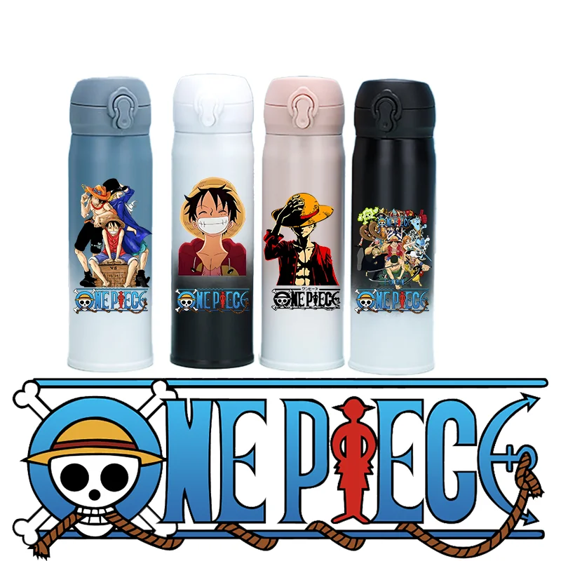 Miniso collaboration One Piece anime 500ml 304 stainless steel portable car vacuum insulated bottle gift