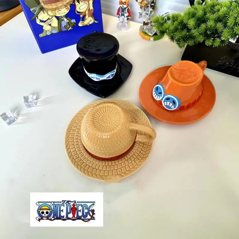 NEW Cartoon Anime One Piece Ceramic Mug Ceramic Bowl Luffy Coffee Cup Beverage Cup Office Drink Water Play Tricks Originality