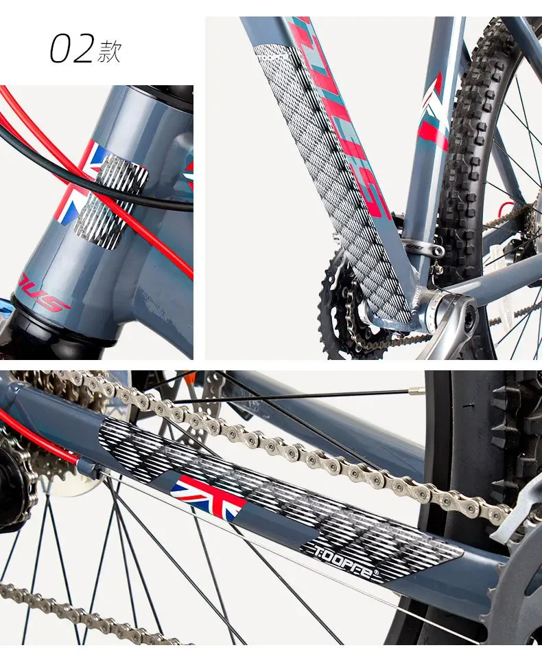Fahrradketten-Schutzaufkleber, Schutzaufkleber für Mountainbike- und Rennradrahmen, Kettenaufkleber, Schutzaufkleber, für das Radfahren – Detail 12