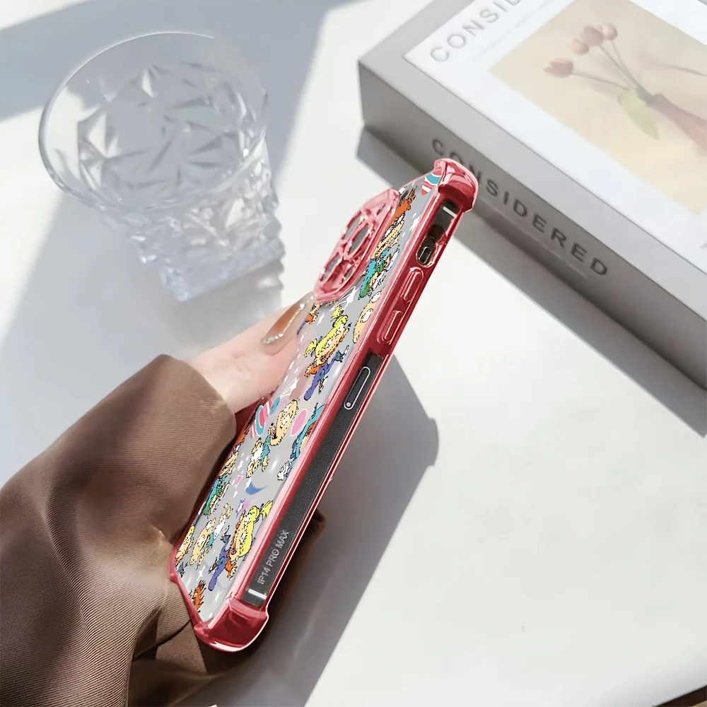 حافظة هاتف Fun Cute R مناسبة لهاتف iPhone17 إلى 11 pro max Plus غطاء خلفي ناعم وشفاف مضاد للسقوط. #4