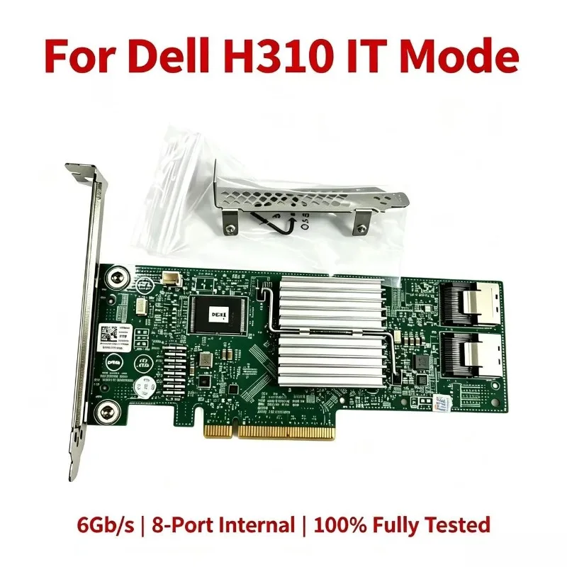 FOR Dell H310 6Gbps Sas Hba Fw:P20 9211-8I It Mode for Zfs Freenas Unraid  + 2* SFF SATA