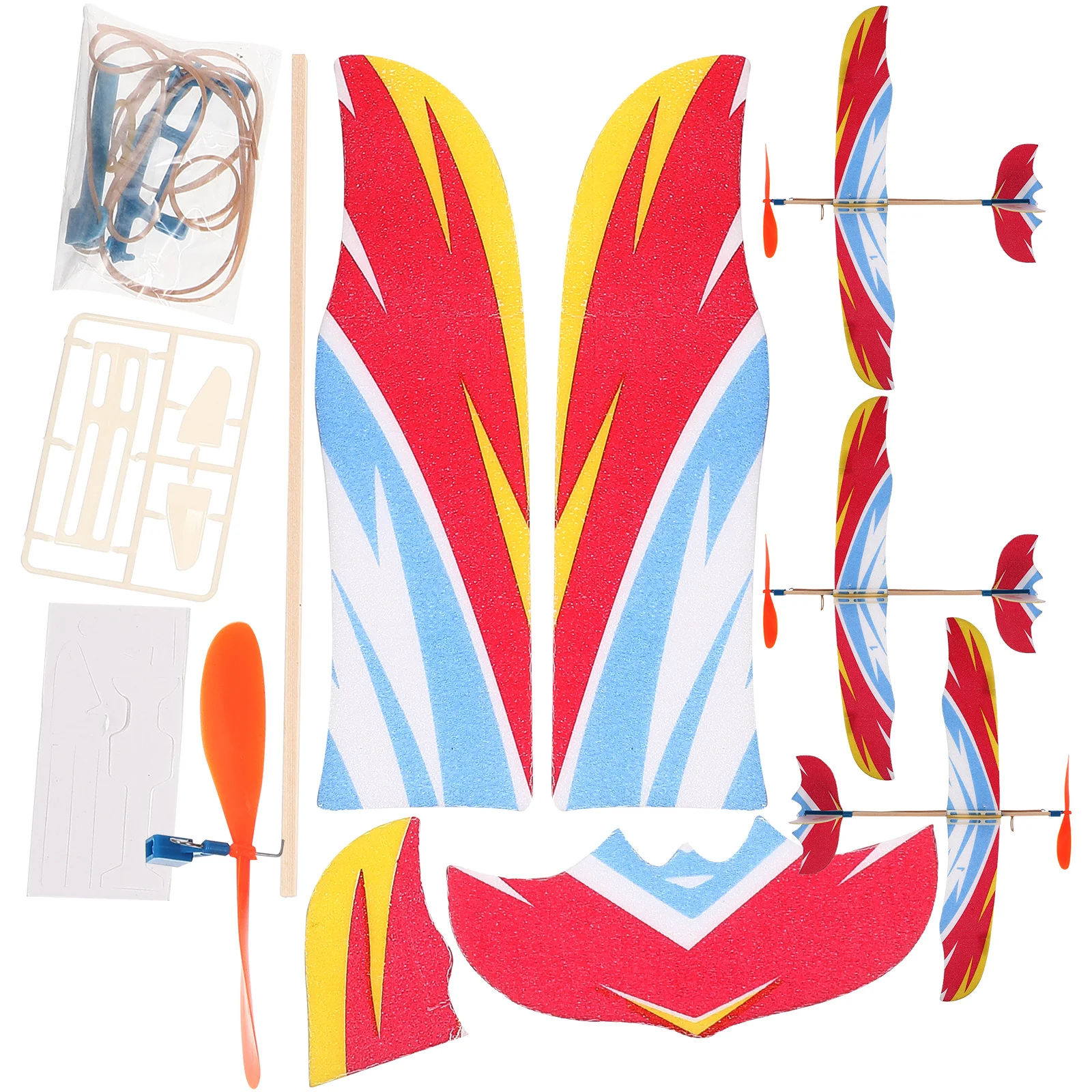 

4pcs Creative Airplane For Kids Foam Glider Planes Lightweight Durable Outdoor Fun Educational Game Bright Color Design Hand-Eye