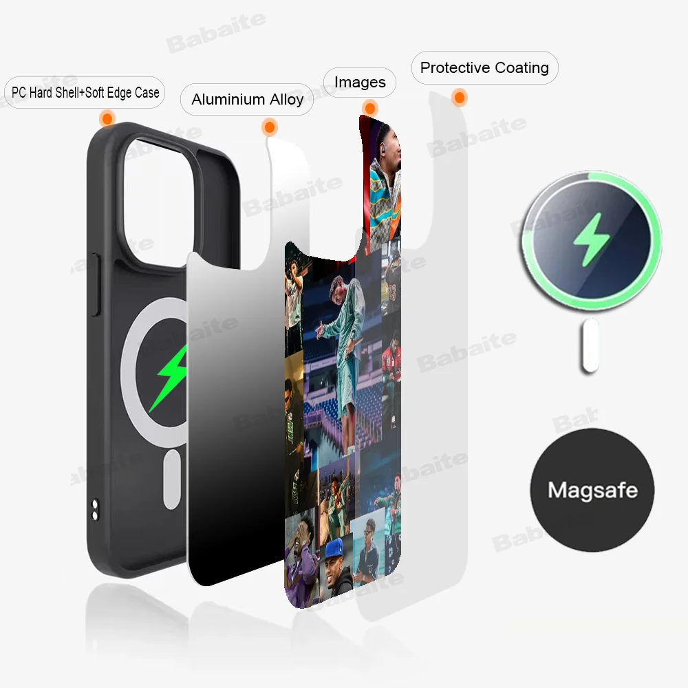 Rapper M-Myke T-Towers Phone Case Magnetic Case For IPhone 16 14 13 12 11 15 Pro Max Plus For Magsafe Wireless Charge Cover