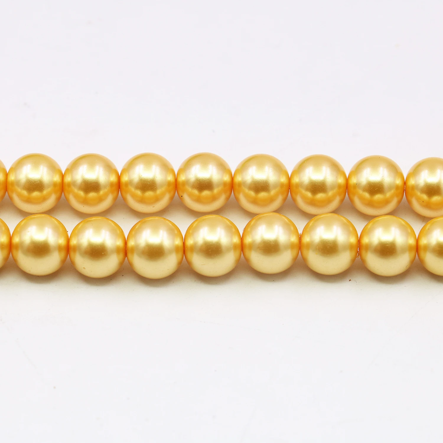 8 10 12mm round gold color shell pearl loose beads DIY Accessory Parts fashion jewelry making design women gifts