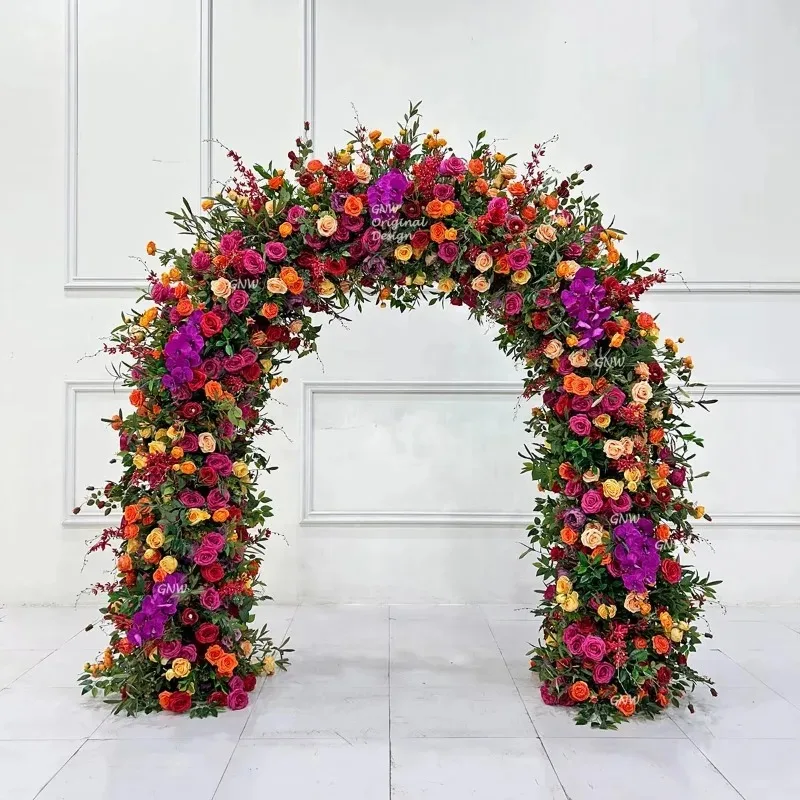 Artificial Flower Arch Flower Round  Wedding Arch Flower Arch Stage Backdrop Arrangement Wedding Decoration Hot Sale