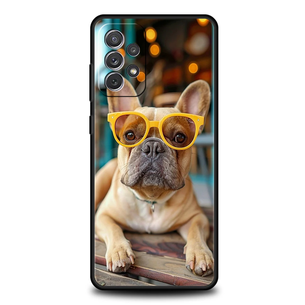 Fall Für Samsung A15 A13 A35 A55 A51 A71 A41 A31 A21S A03S A05 A17 A23 A25 A33 A53 A73 5G A07 4G Abdeckung Französisch Bulldog Hund Haustier