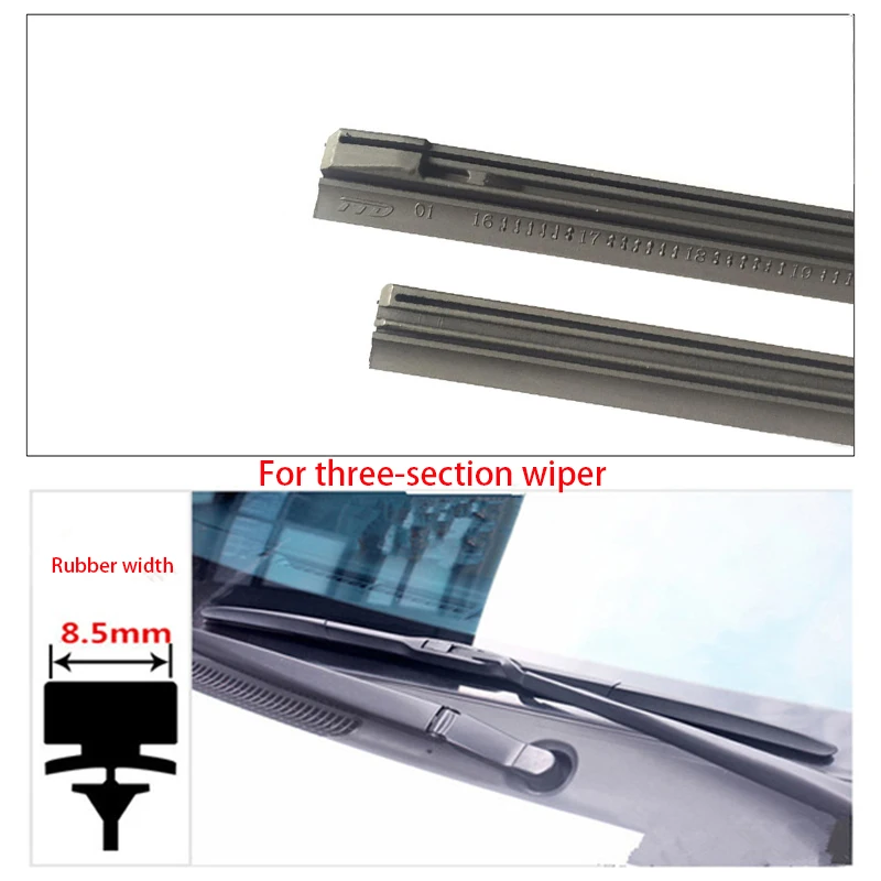 1Set Wiper Refill Insert Rubber Strip For Toyota Camry 2013 2014 2015 2016 2017 2018 2019 Wipers Accessories