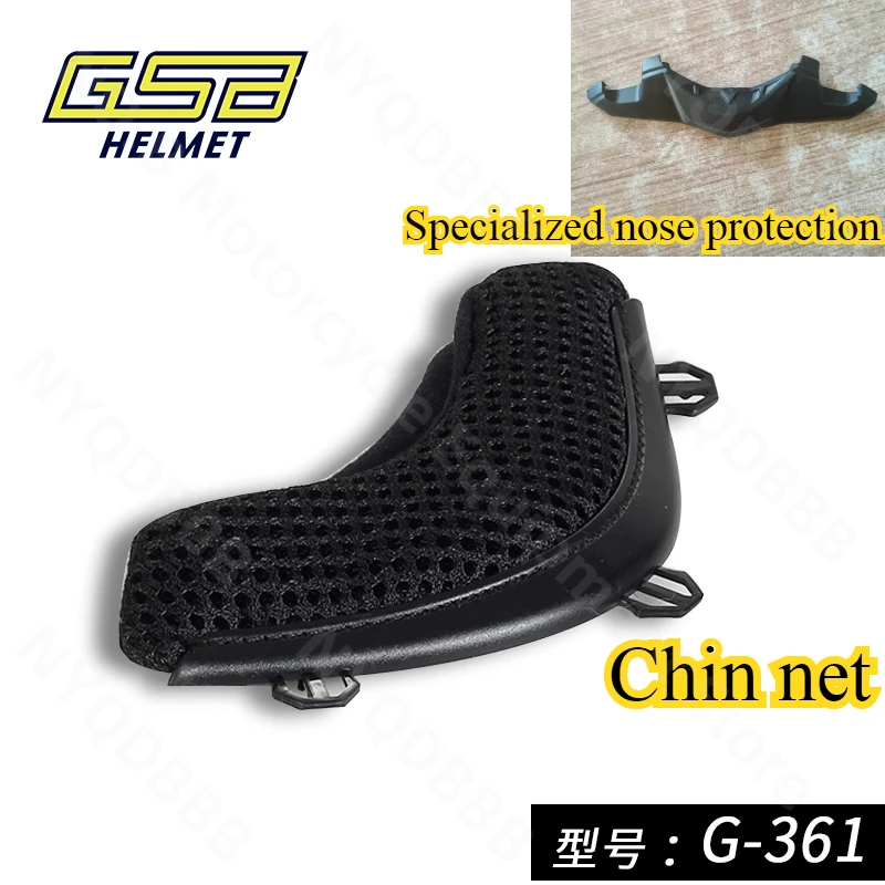 GSB Helmet Lens Base Nose and Chin Protection Net Pocket G-361 G-362 XP-22 Model Specific