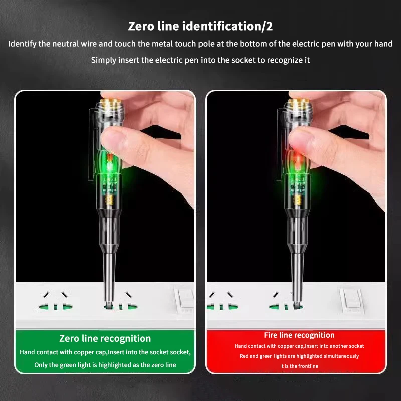 Test Stift Farbe Doppel Licht Sensor Beep Alarm Elektriker Test Gebrochen Null Feuer Draht Erkennung Stift Hohe Helle Elektriker Stift