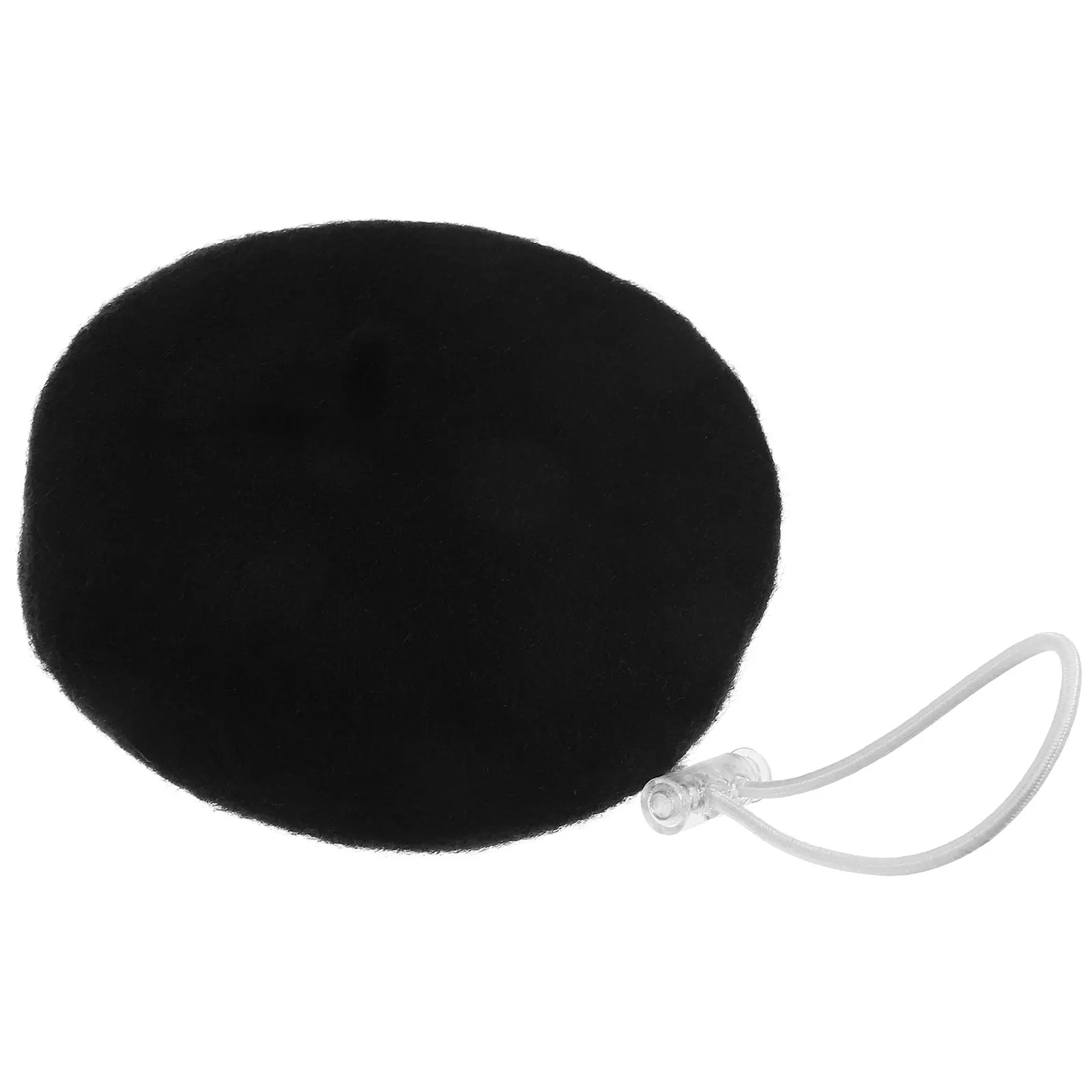 

Pet Beret Hat Black Mini Photo Cat Dog Headwear Costume Accessory Lightweight Comfortable Adjustable Fits Small Pets Party