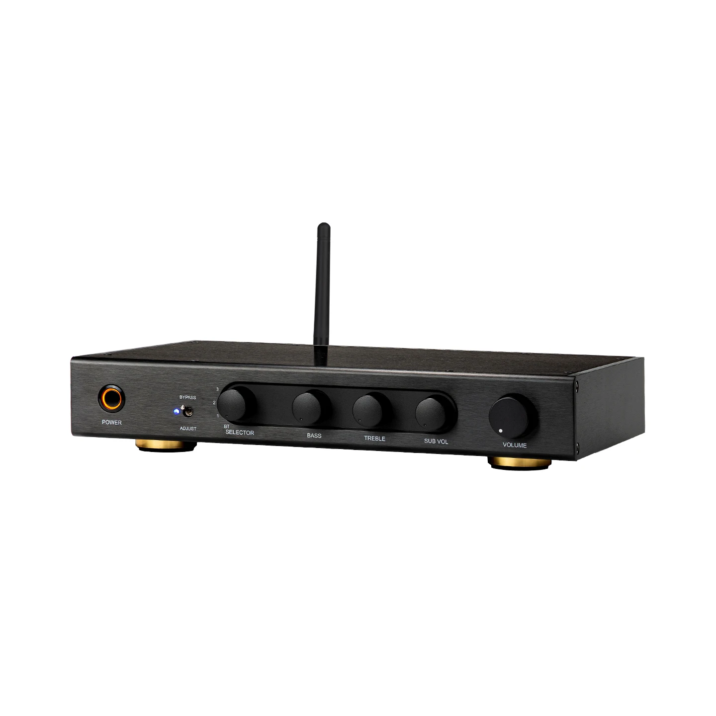 YJCO AM2.1-Kanal-Vorverstärker Klasse A HiFi-Vorverstärker NE5532 Bluetooth 5.4 LDAC Vorverstärker Subwoofer-Steuerung Heimkino-Audio