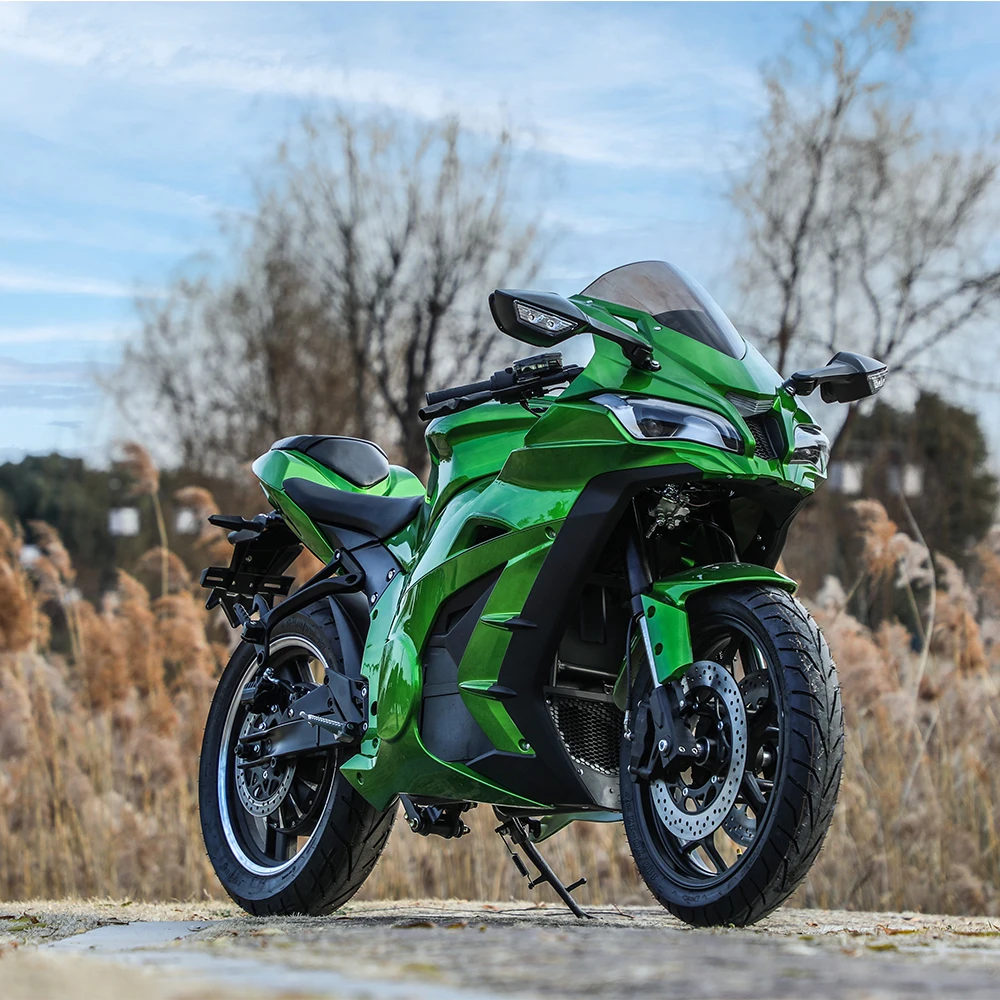 SXLLShawloong New Tends 72V 4000W Wheel Motor E Motorcycle with Ultra Wide Tire