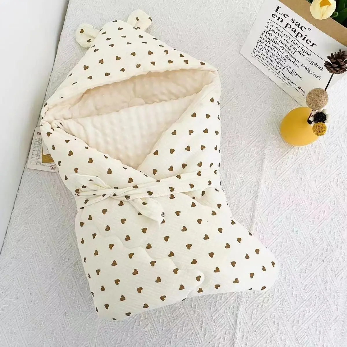 Newborn pure cotton blanket baby gauze go out to hold the blanket bean down medium thickness machine wwashable winter style