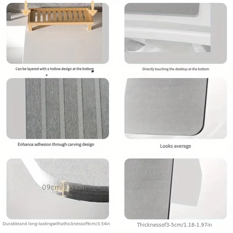 

AT05-Стойка для мытья посуды из диатомовой грязи — кухонная губка, держатель для мыла и дозатор со стойкой для быстросохнущего подноса на столешнице