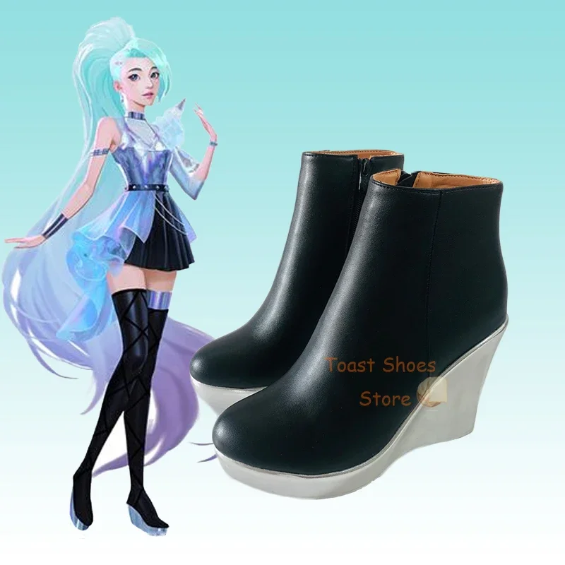 Game League of Legends Seraphine Cosplay High-heeled Shoes Comic Game for Con Halloween Party Cosplay Costume Prop Sexy  Shoes