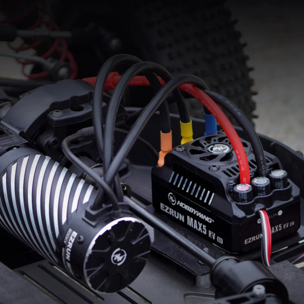 Hobbyezrun Max5 250A G2 HV เซ็นเซอร์6-12S ควบคุมความเร็วไร้แปรง ESC 6V/7.4V/8.4V BEC สำหรับ1/5รถบรรทุก/รถของเล่น