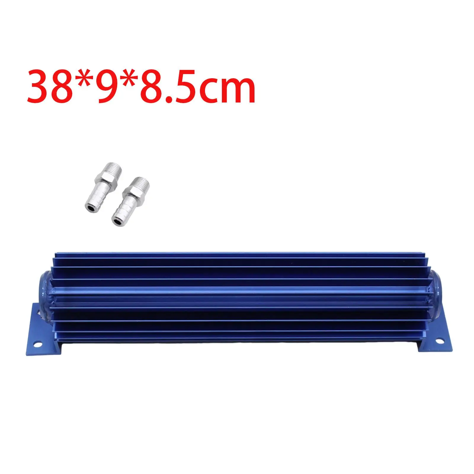 Double Pass Transmission Cooler Blue Universal 12inch Metal Tube Finned Radiator for Car Truck Cooling System