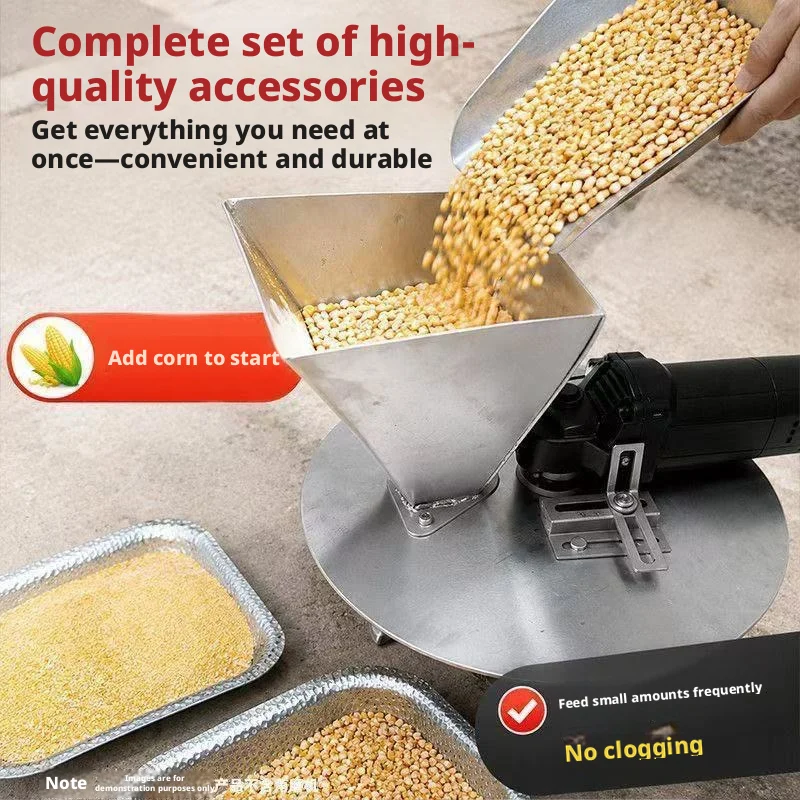 Angle grinder changed to breeding corn grinder base changed to household breeding small feed grinder with screen