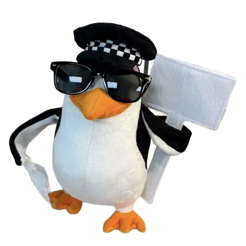 Poupée pingouin élégante, jouet en peluche à Expression abstraite, cadeau d'anniversaire pour filles, animaux en peluche amusants, jouets de collection