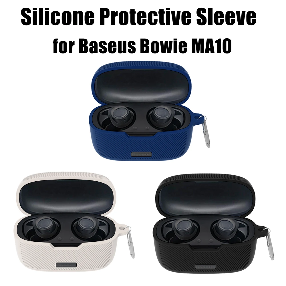 

with Buckle Earphone Case Shockproof Silicone Earphone Storage Case Dustproof Earphone Protective Cover for Bowie MA10