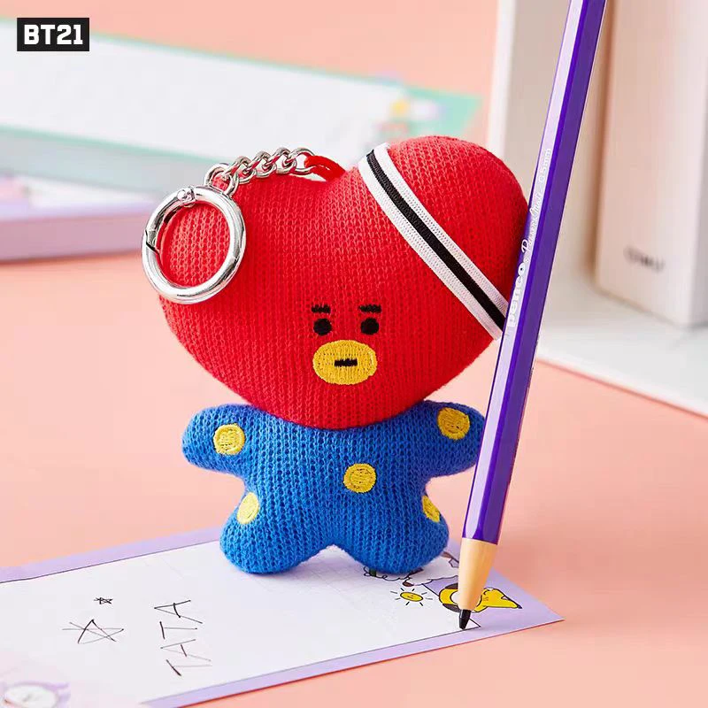 Linefriends Bt21 Seria Świąteczna 2024 Urocze Pluszowe Ozdoby do Plecaków Szkolnych Prezent Kolekcja Zabawek