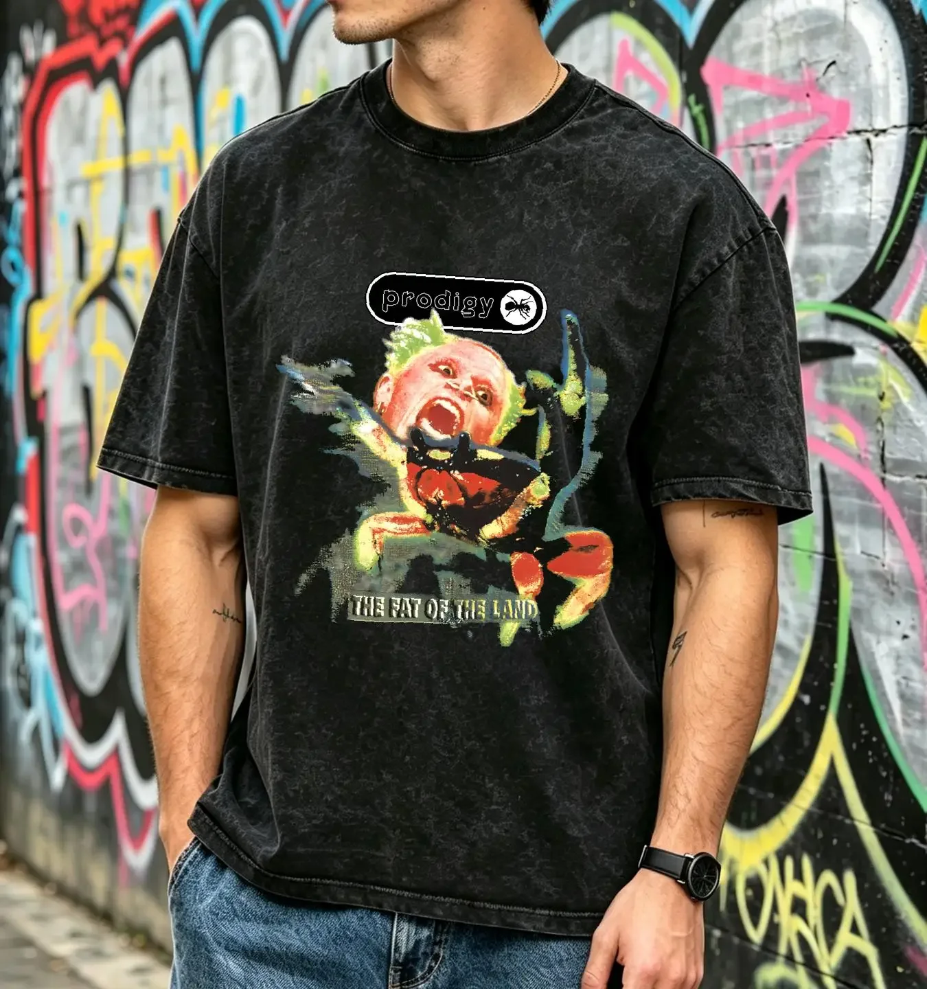 washed T Shirt Vtg 1997 The Prodigy All Size Black S To 4XL U1719 vintage Washed Top For Everyday Wear Versatile Stylish