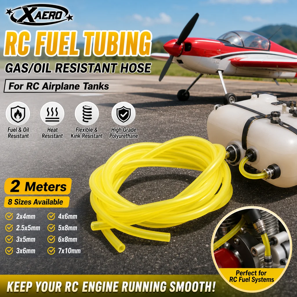 2 Meters RC Fuel Tubing Gas/Oil Resistant Hose for RC Model Airplane Tanks