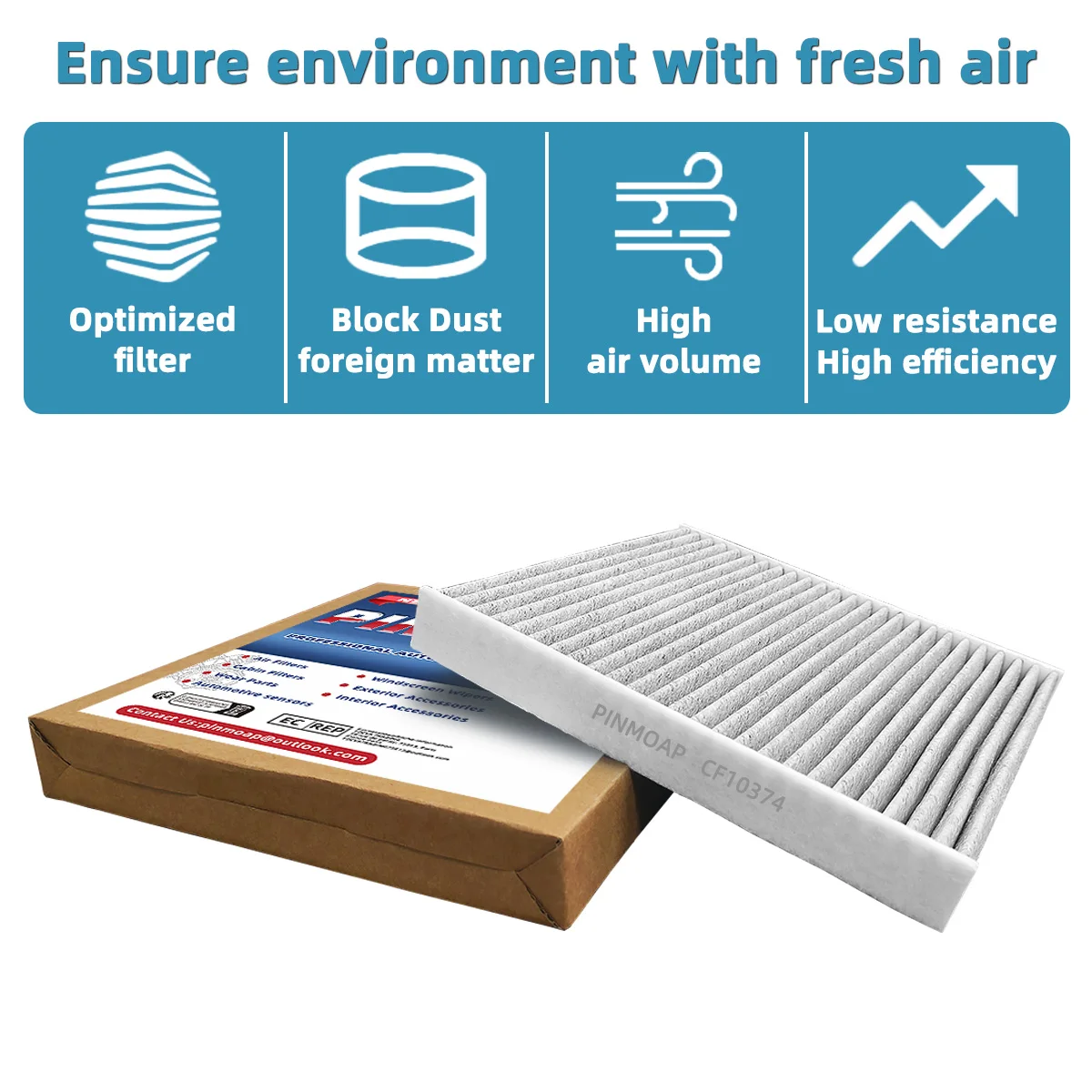 Lanke Anti-Pollen Activated Carbon Car Cabin Air Filter Fit For Toyota Tacoma Dodge Dart Pontiac Vibe, CF10374 89871, R89871