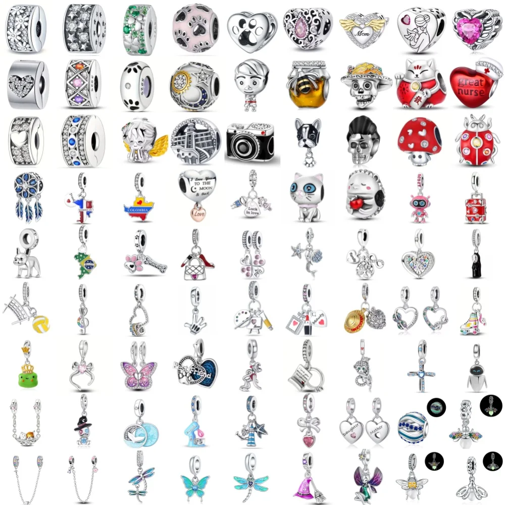 Hot Selling 925 Silver Camera,Hedgehog Bead Butterfly Dragonfly Pendant,Fit original Bracelet, DIY Accessories,Exquisite Jewelry