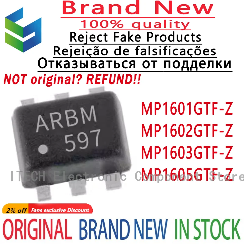 

10PCS/Lot MP1601GTF-Z 、MP1602GTF-Z 、MP1603GTF-Z 、MP1605GTF-Z New Original Buck Converter Chip MP1601、MP1602、MP1603、MP1605