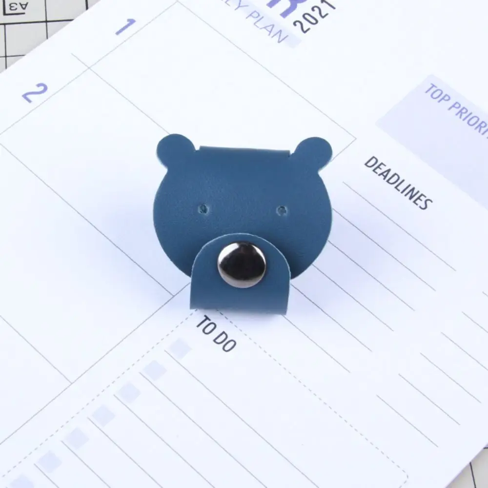 

Earphone Cord Organizer Cute Animal Leather Cable Winder Anti Loss Anti Winding Cartoon Bear/cattle Earphone Cord Stroage