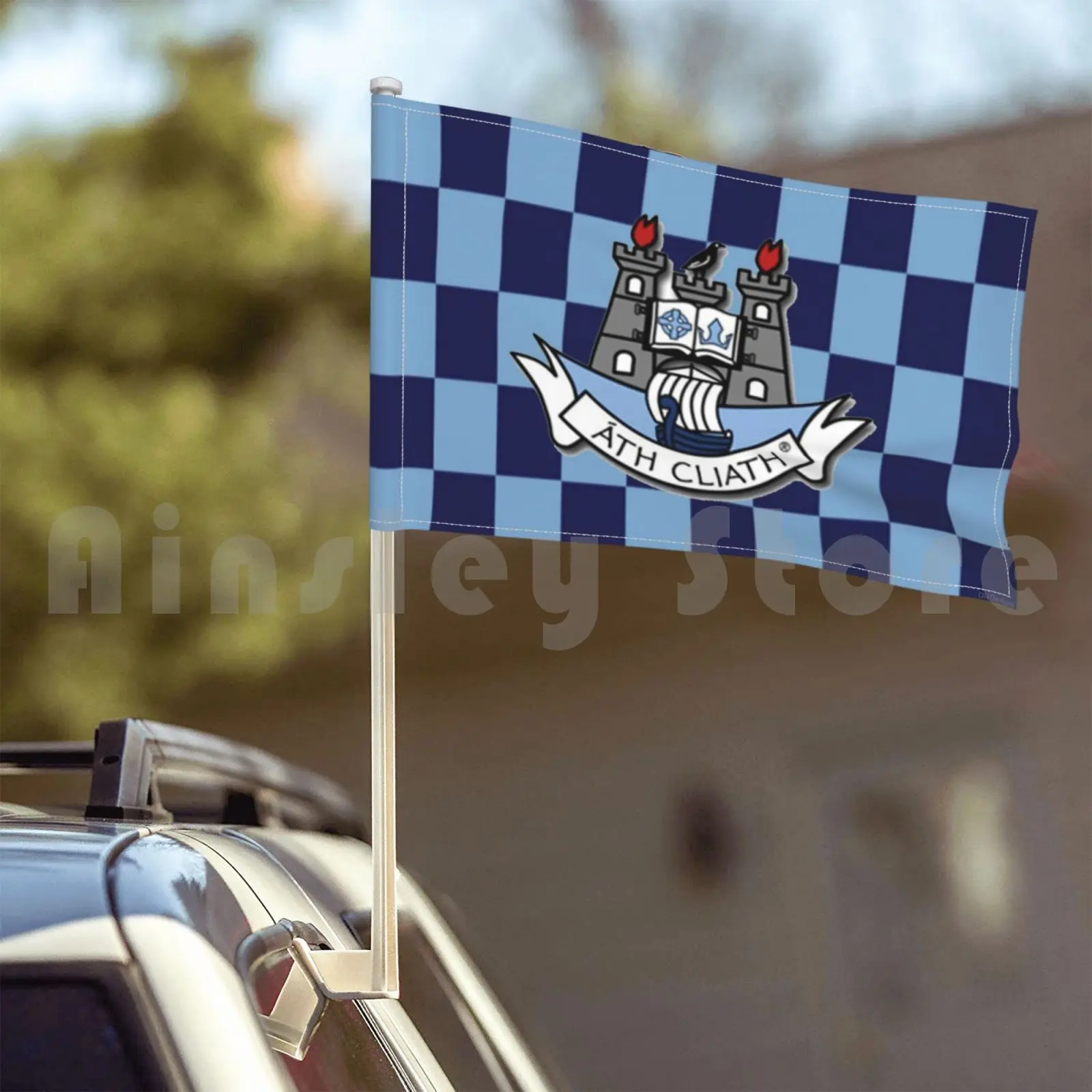 دبلن ديكور خارجي علم السيارة 2408 دبلن Dubs Up The Dubs Gaa Football أيرلندا دبلن دبلن