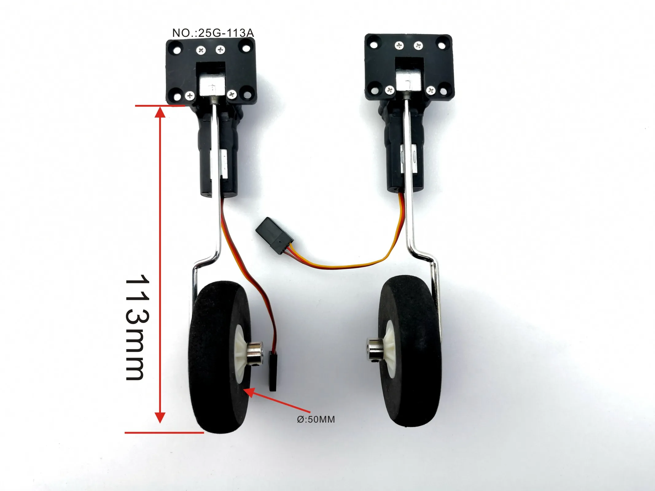 25g Mini Metal Worm Servo Electric Retractable Landing Gear 113/77mm For RC Fixed Wing Drone DIY Replacement Parts