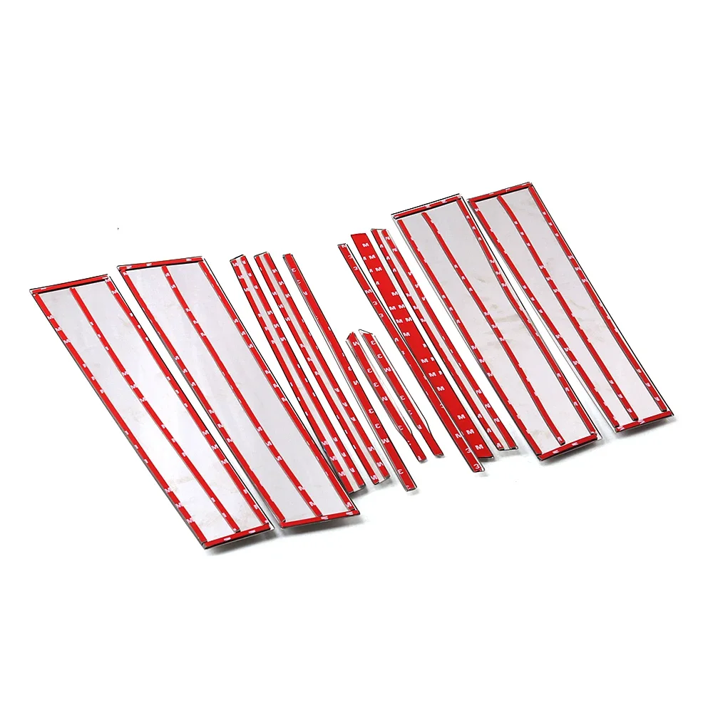 For Volkswagen VW Tiguan MK2 2017-2019 Accessories Chrome Window Pillar Strip Cover Trim Stainless Steel Center Pillars Sticker