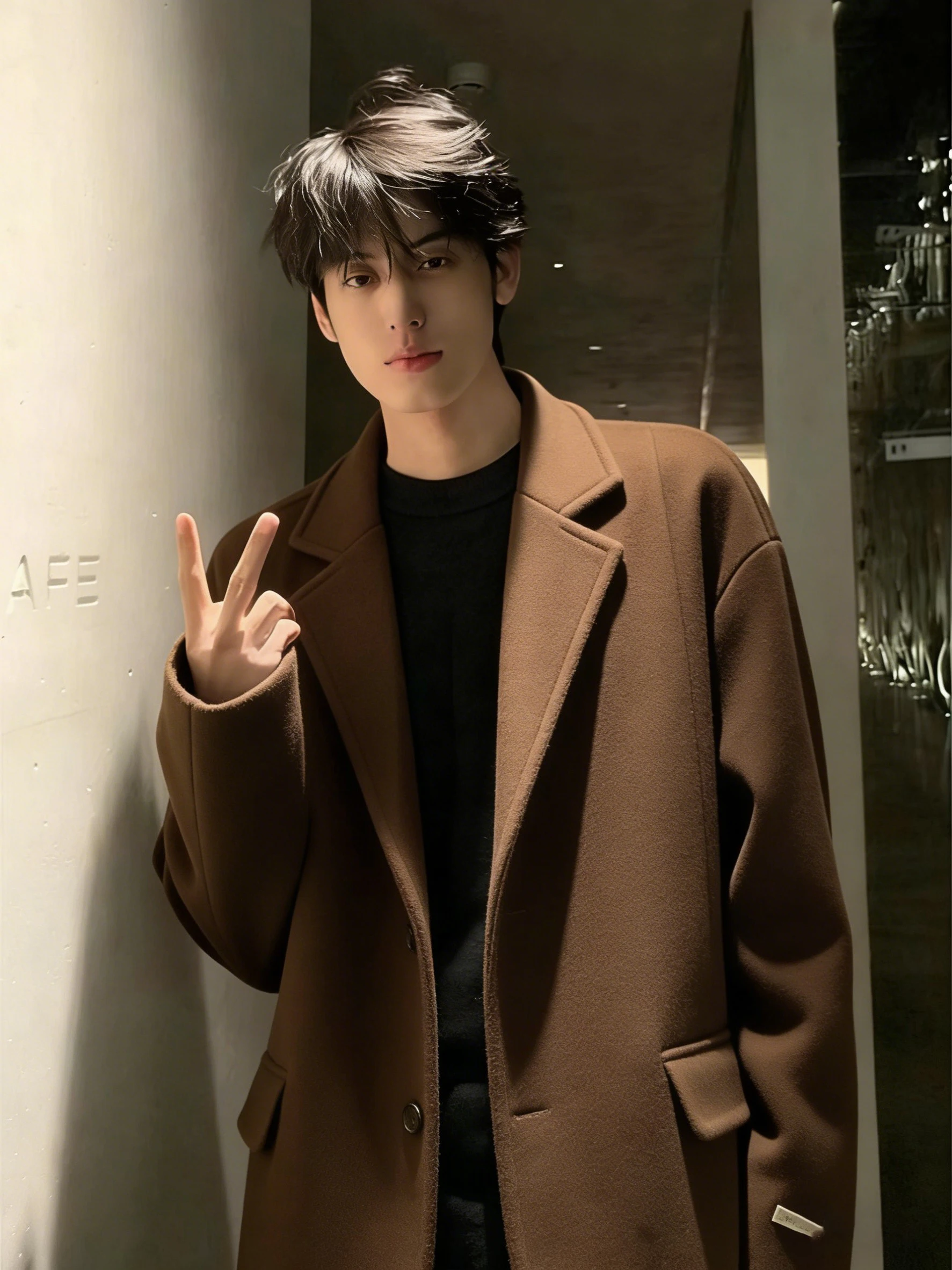 

Теплое короткое шерстяное мужское пальто темно-коричневого цвета в корейском стиле, британская модная ветровка, высококачественный костюмный пиджак, молодежная энергия