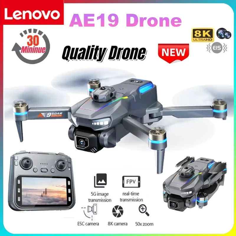 

Lenovo AE19 RC Drone Brushless Motor 4K HD Shooting Infrared Obstacle Avoidance Optical Flow Positioning For Aerial Photography