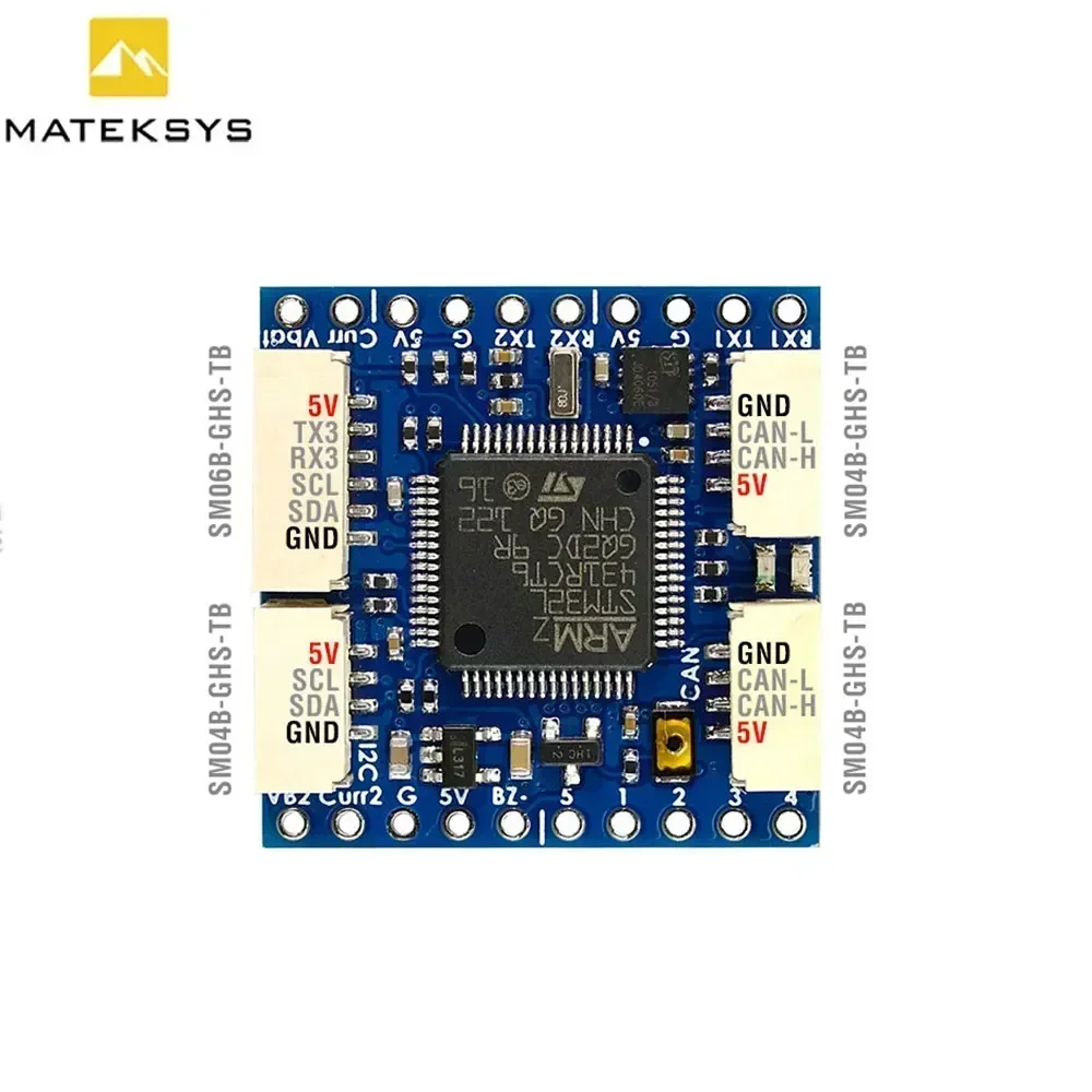 MATEK 2025 جديد CAN-L431 AP_Periph CAN Node DroneCAN L431 (26 × 26 مم) لـ ArduPilot GNSS والبوصلة ومستشعر البارومتر والسرعة الجوية