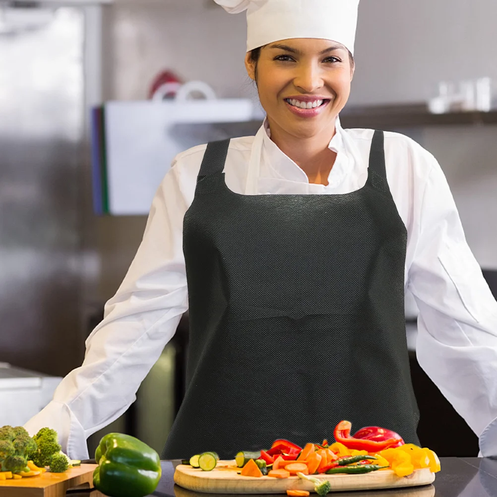 

15 шт. многофункциональные одноразовые фартуки для горячего горшка для приготовления барбекю, утолщенные нетканые водостойкие ресторанные фартуки