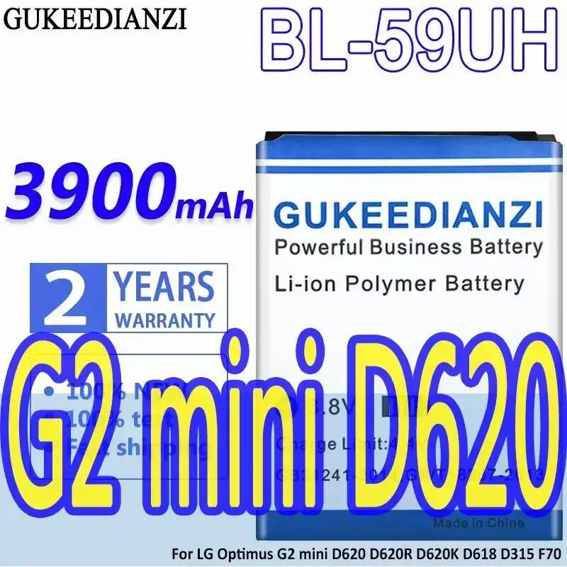 

Аккумулятор мобильного телефона BL-59UH 3900 мАч для LG Optimus G2 Mini D620 D620R D620K D618 D315 F70 BL 59UH