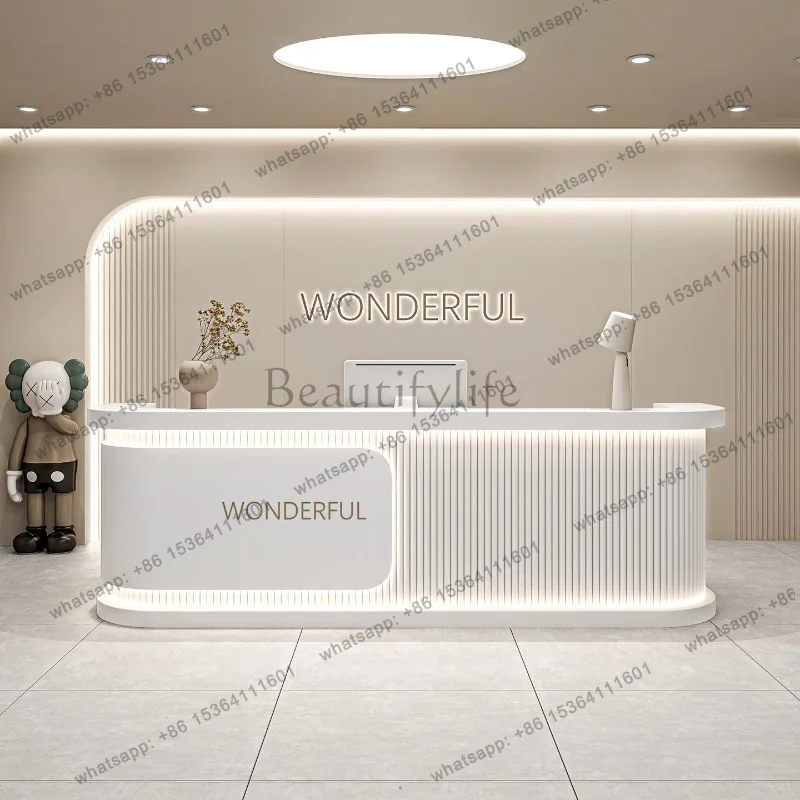 Factory Direct Sales Nordic Creative Beauty Salon Cashier Desk Modern Design Clothing Store Hotel Reception Counter Office Furni